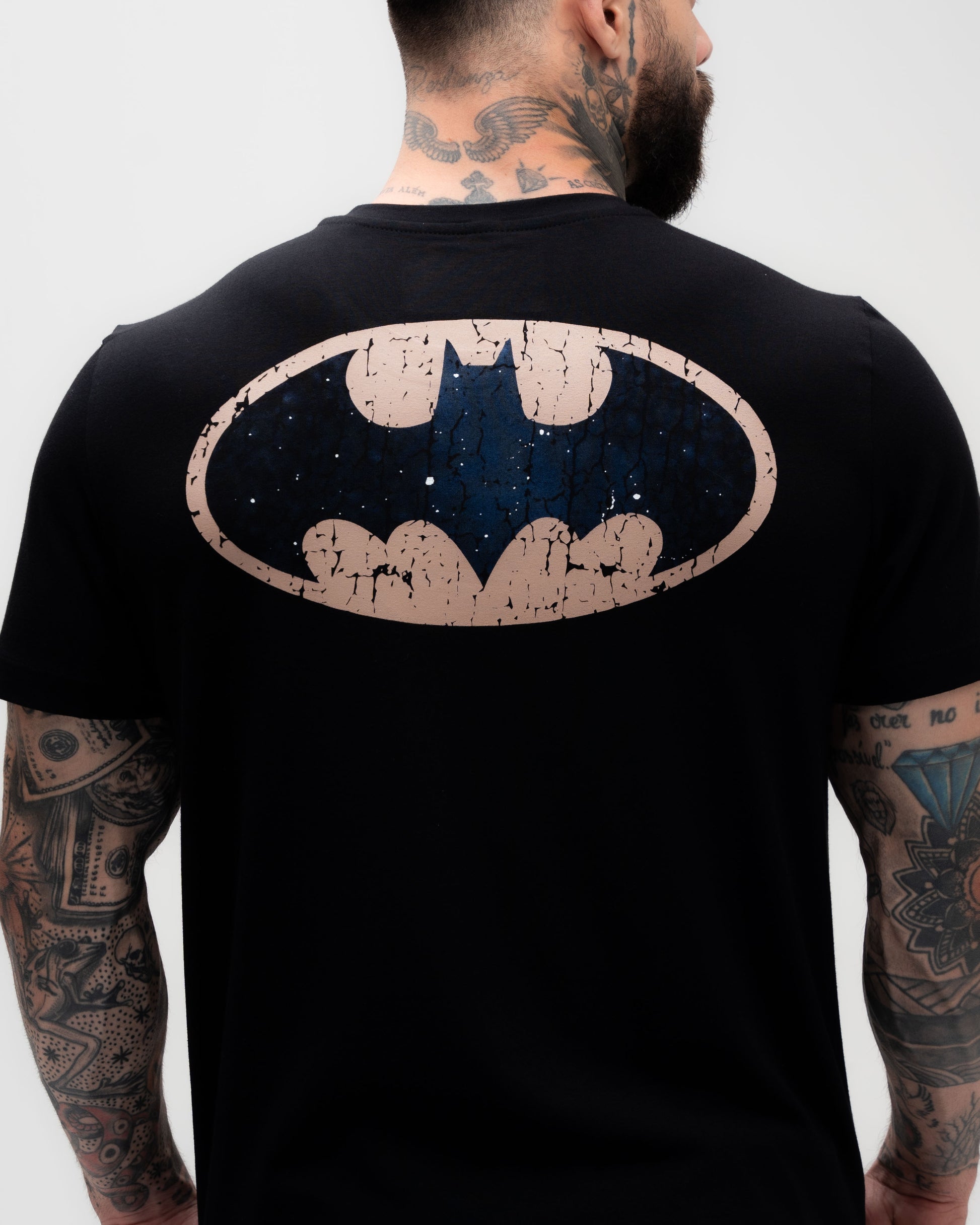 Camiseta <strong>Regular</strong> Mith X Batman Galaxy Preto