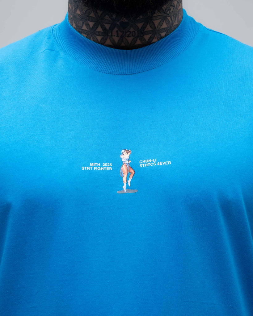 Camiseta Street Fighter Chun Li Azul