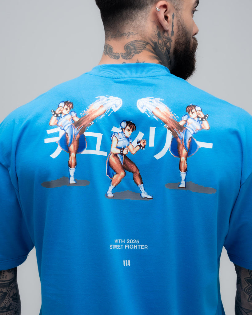Camiseta Street Fighter Chun Li Azul