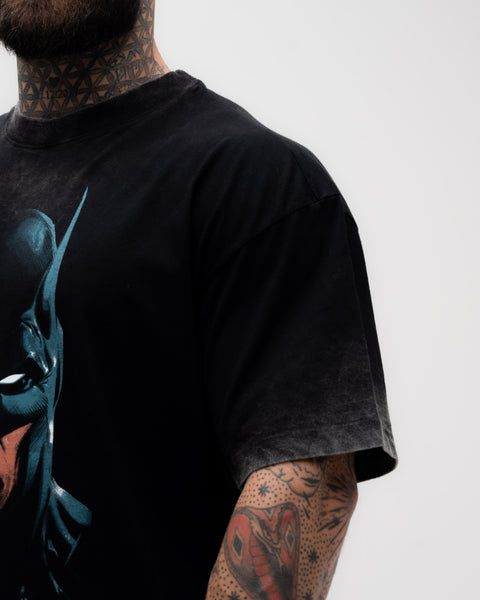 Camiseta Oversized Estonada Premium Mith X Batman I Am The Shadows Preto