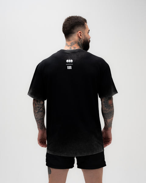 Camiseta Oversized Estonada Premium Mith X Batman I Am The Shadows Preto