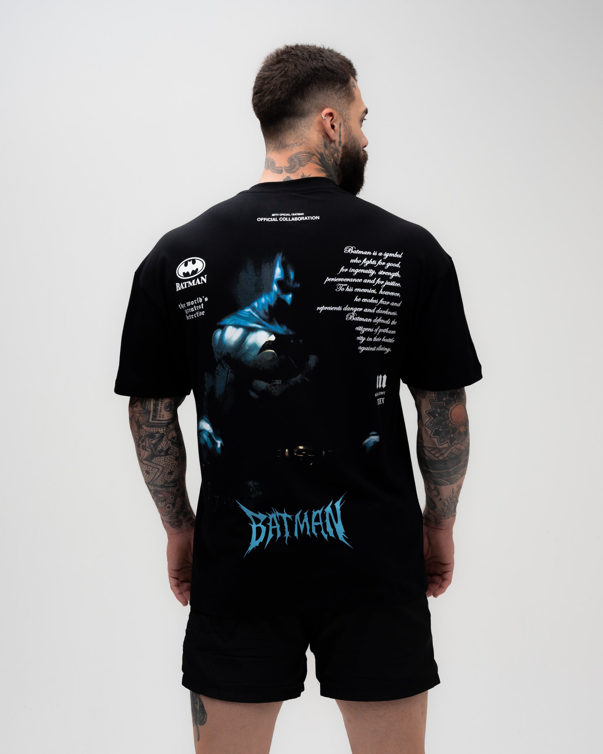 Camiseta Oversized Treino Mith X Batman Aesthetic Forever Preto
