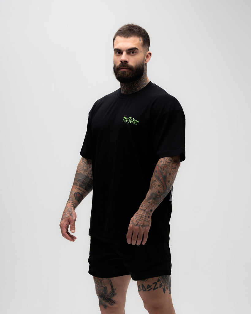 Camiseta <strong>Oversized Treino</strong> Mith X Joker Dangerous Preto