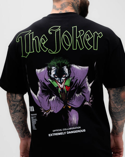 Camiseta <strong>Oversized Treino</strong> Mith X Joker Dangerous Preto