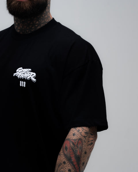 Camiseta Oversized Street Fighter Ken Fight Preto