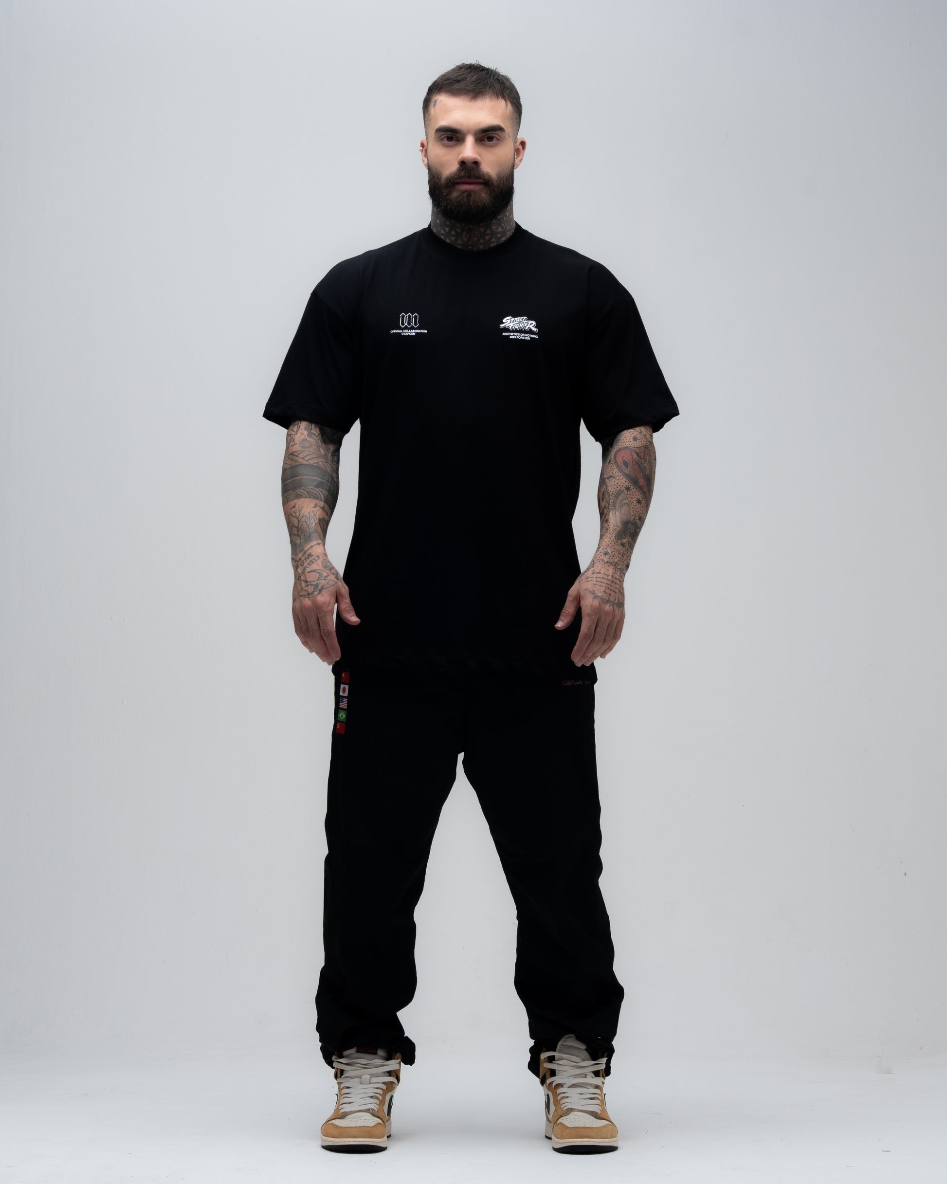 Camiseta Oversized Mith Street Fighter Blanka Brasil Preto