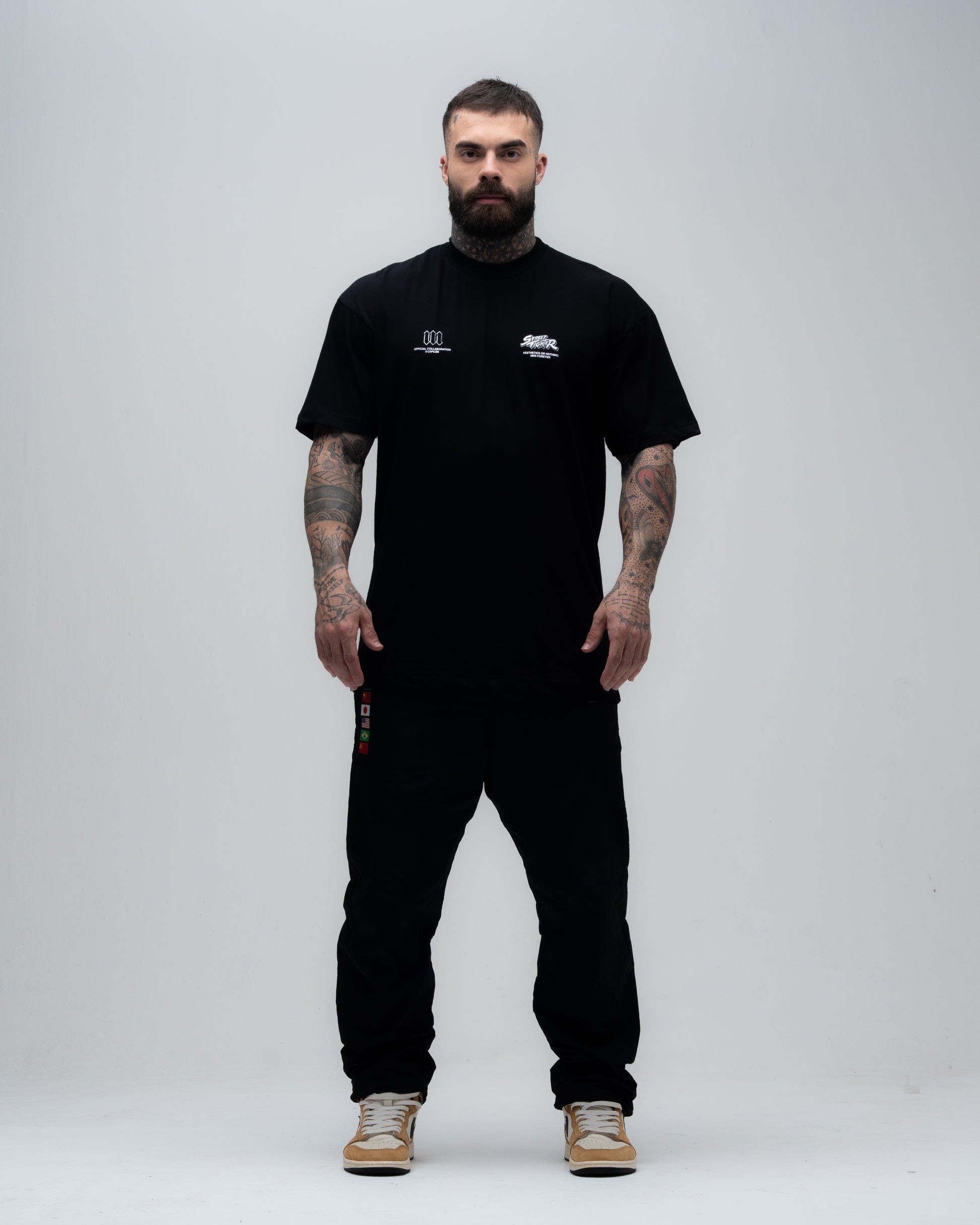 Camiseta Oversized Mith Street Fighter Blanka Brasil Preto