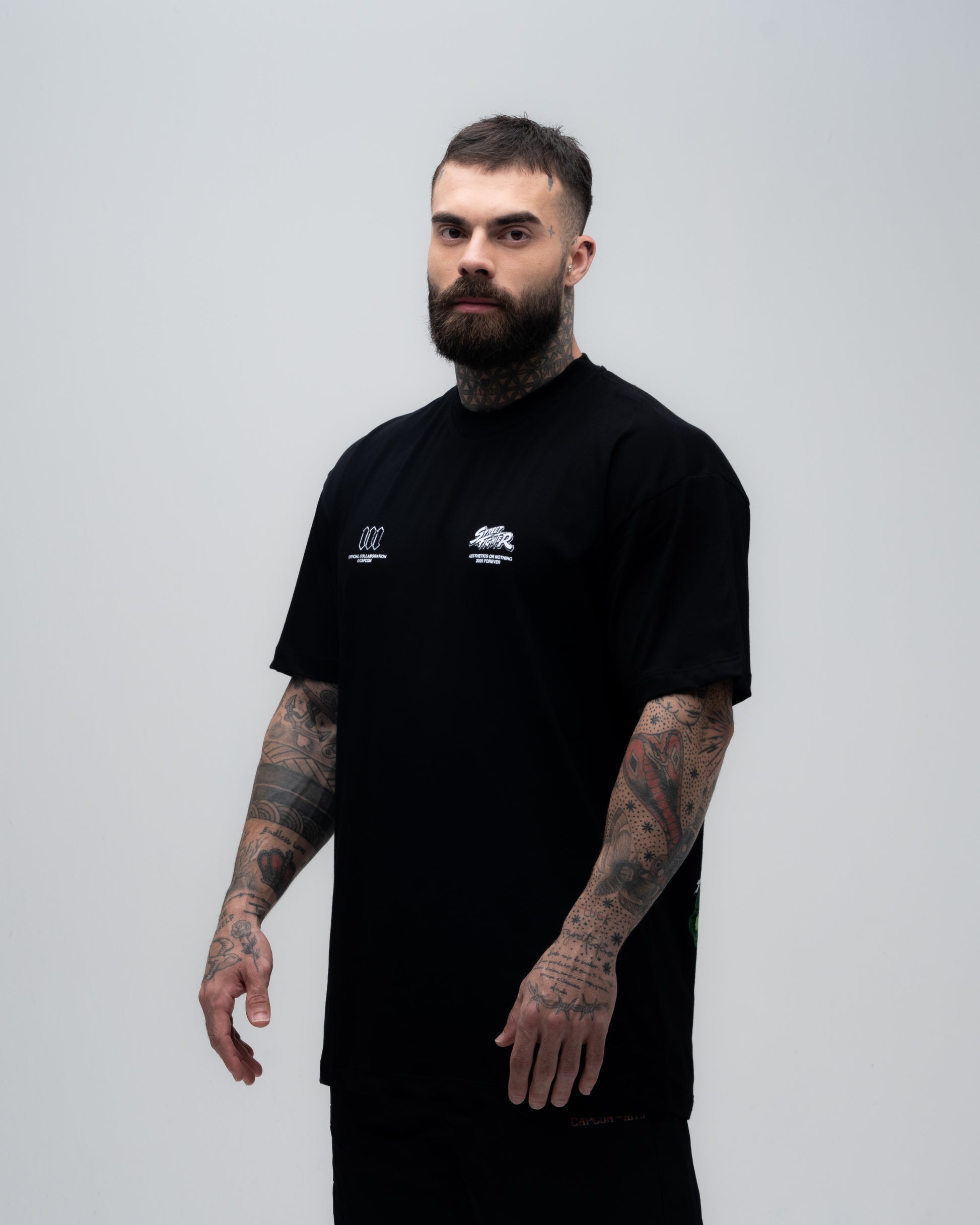 Camiseta Oversized Mith Street Fighter Blanka Brasil Preto
