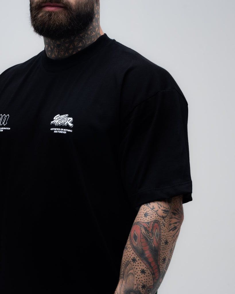 Camiseta Oversized Mith Street Fighter Blanka Brasil Preto