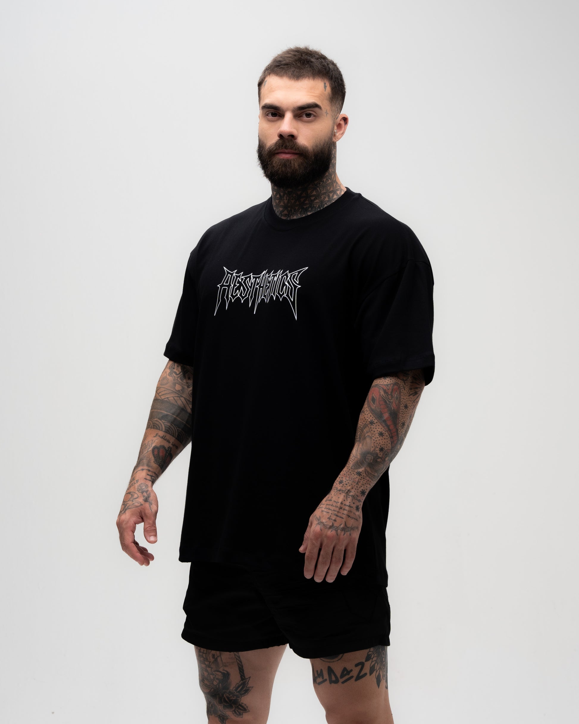 Camiseta Oversized Treino Preta Mith Sandow