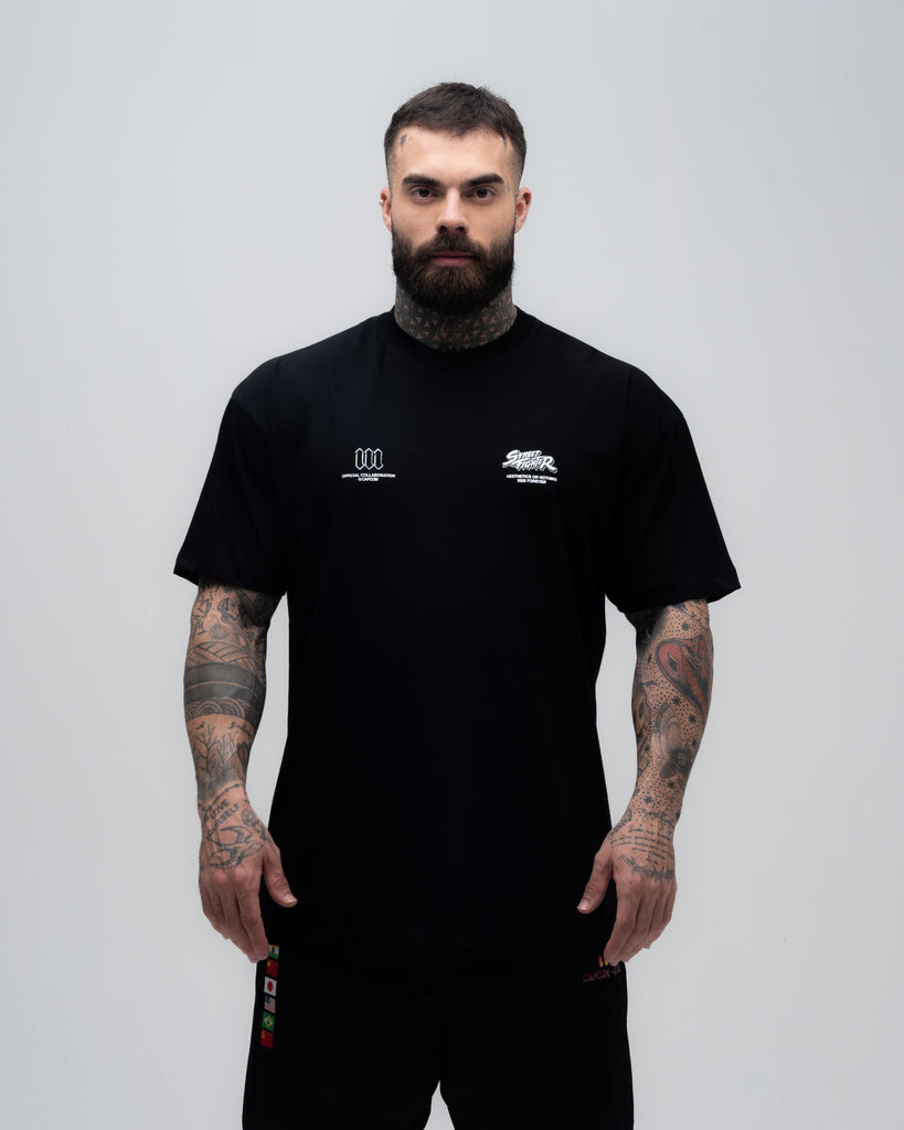 Camiseta Oversized Mith Street Fighter Dhalsim Preto