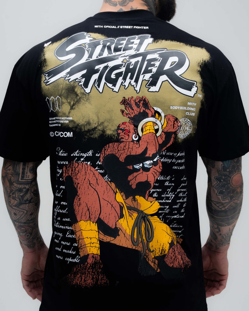 Camiseta Oversized Mith Street Fighter Dhalsim Preto