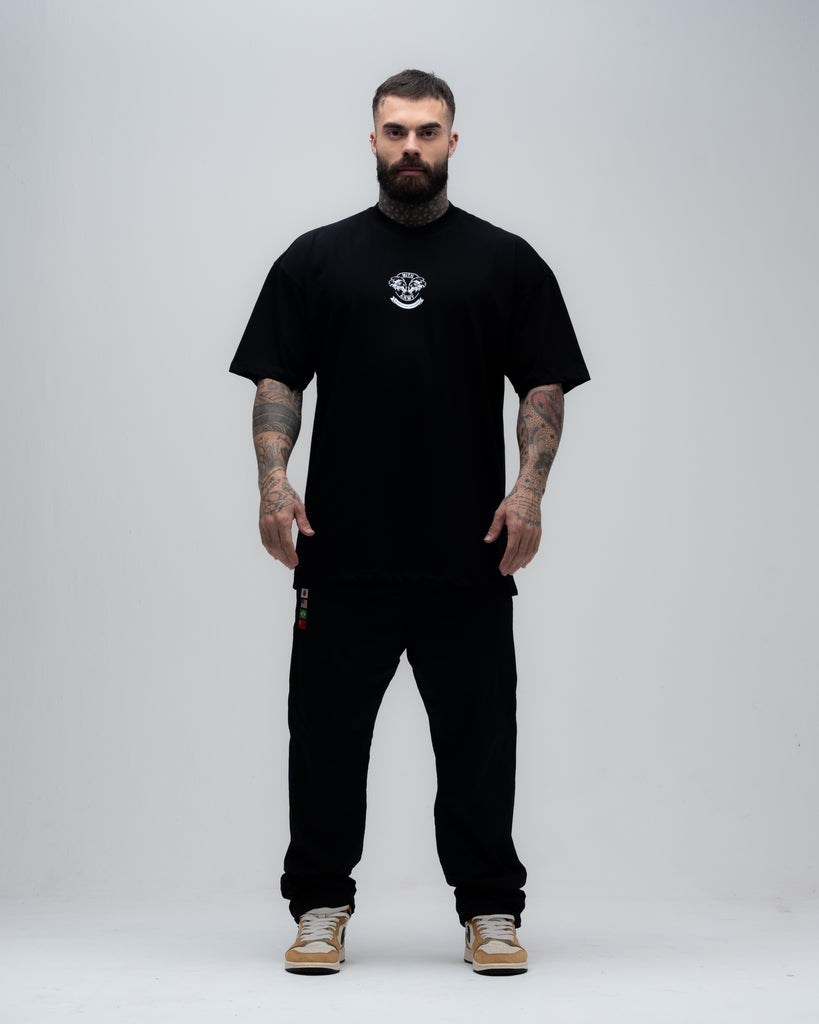 Camiseta Oversized Mith Street Fighter Army Guile Preto