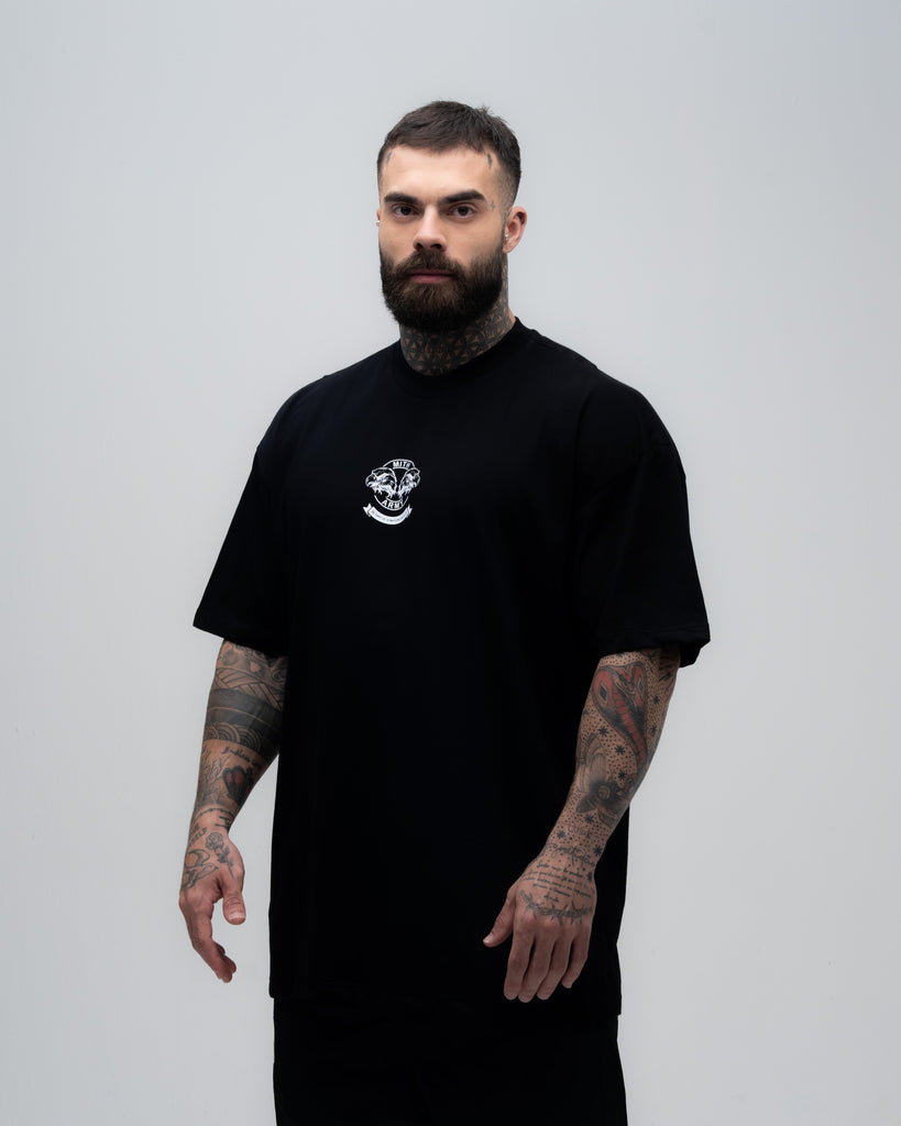 Camiseta Oversized Mith Street Fighter Army Guile Preto