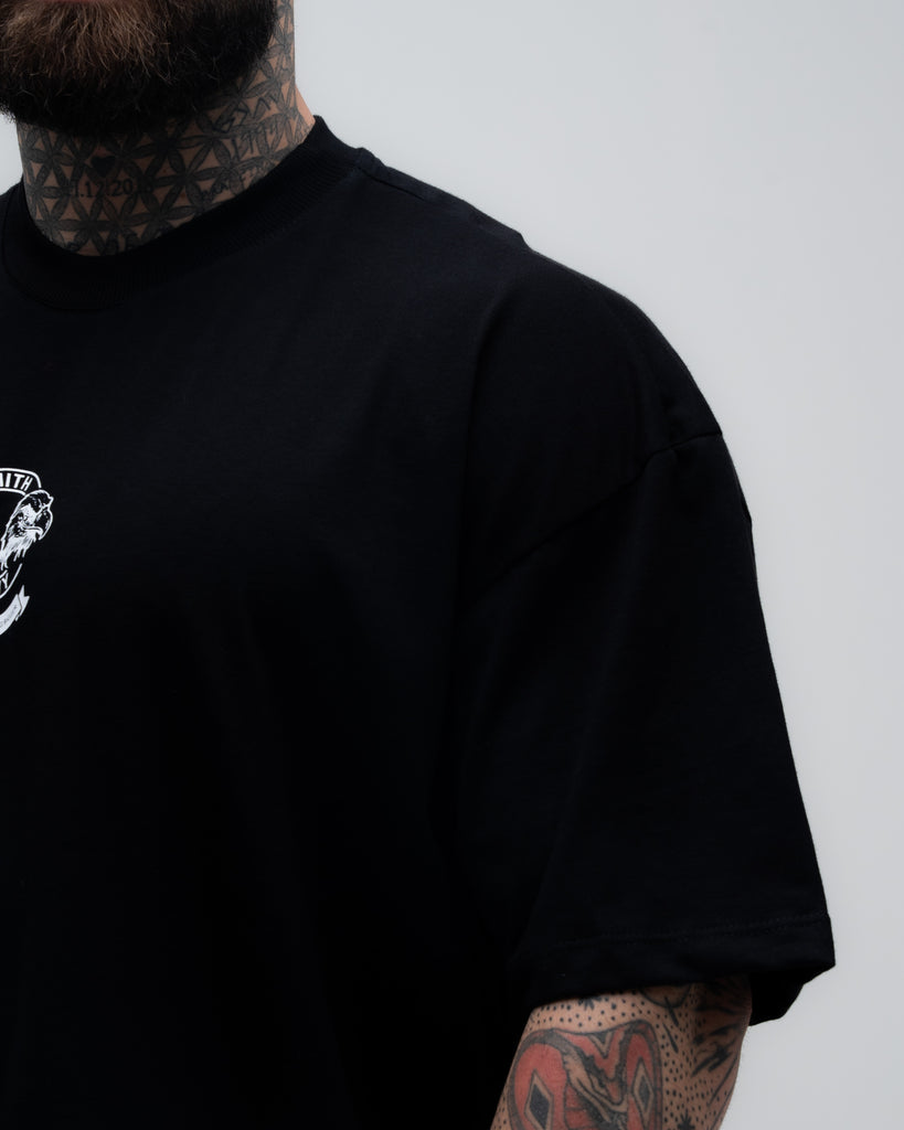 Camiseta Oversized Mith Street Fighter Army Guile Preto
