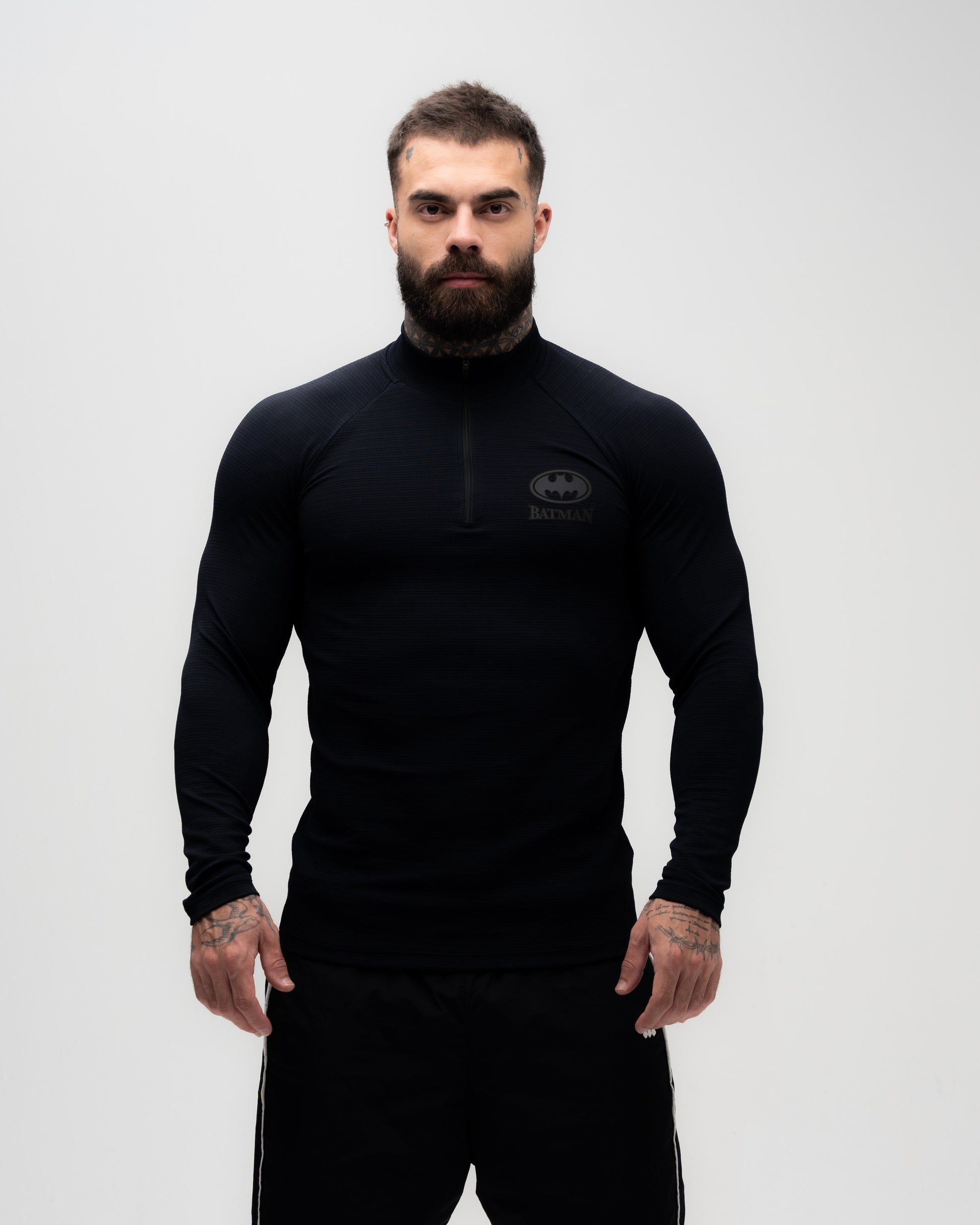 Camiseta <strong>Manga Longa Compressão Pro</strong> Mith x Batman Insignia Preto