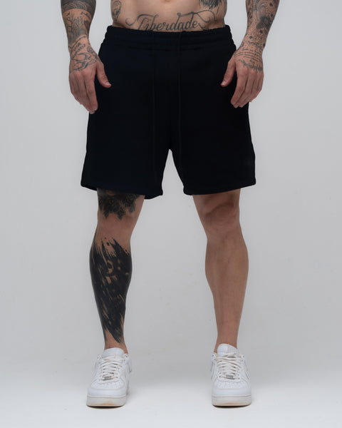 Bermuda de Moletom Mith Nation Logo Preto