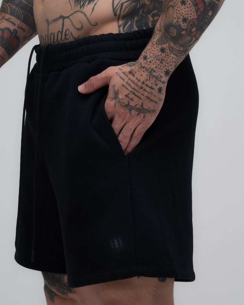 Bermuda de Moletom Mith Nation Logo Preto