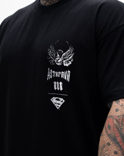 Camiseta <strong>Oversized Treino </strong>Mith X Superman Jump Preto