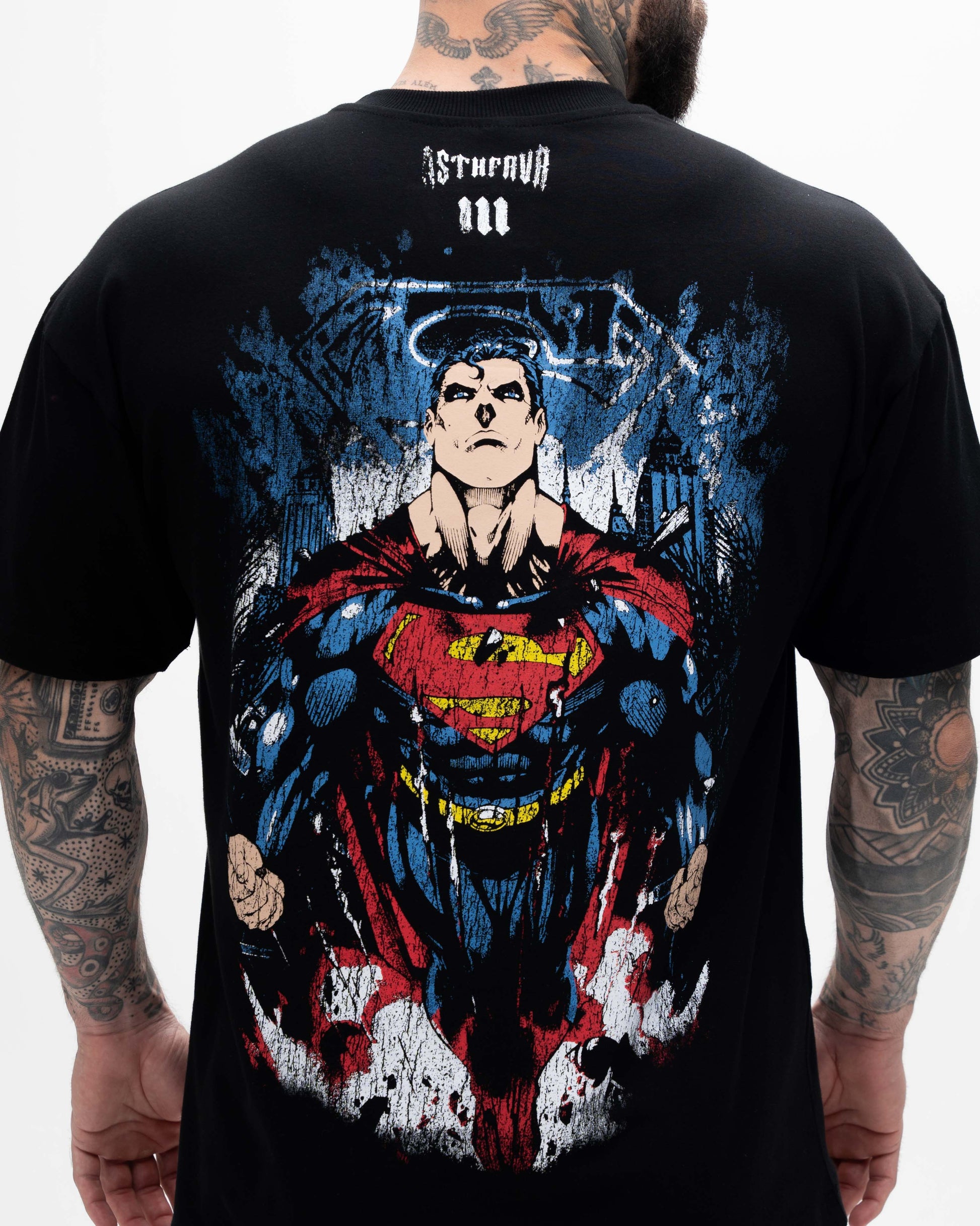 Camiseta Oversized Treino Mith X Superman Jump Preto