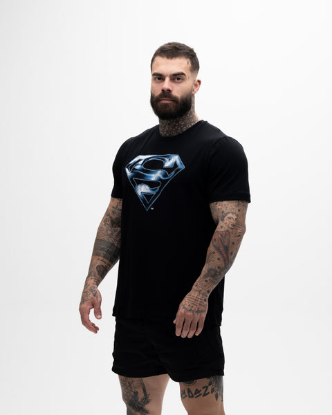 Camiseta <strong>Regular </strong>Mith X Superman Metal Preto