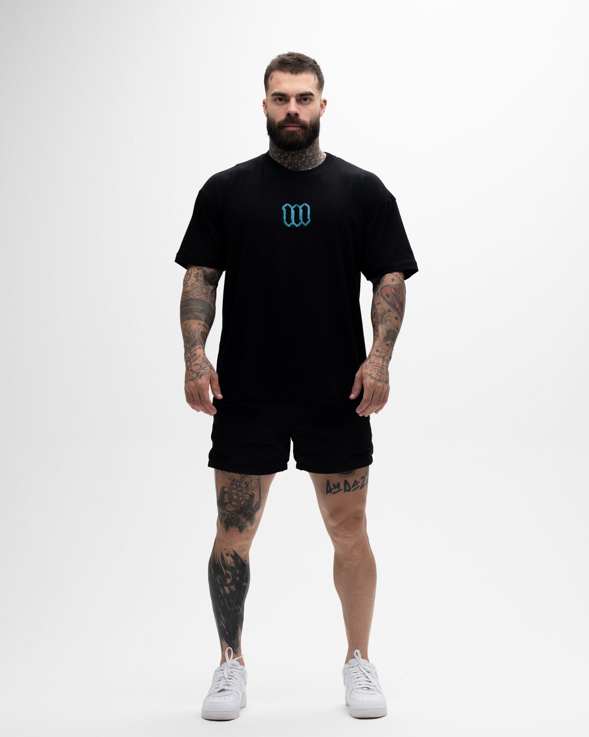 Camiseta <strong>Oversized Treino </strong>Mith X Superman Space Logo Preto