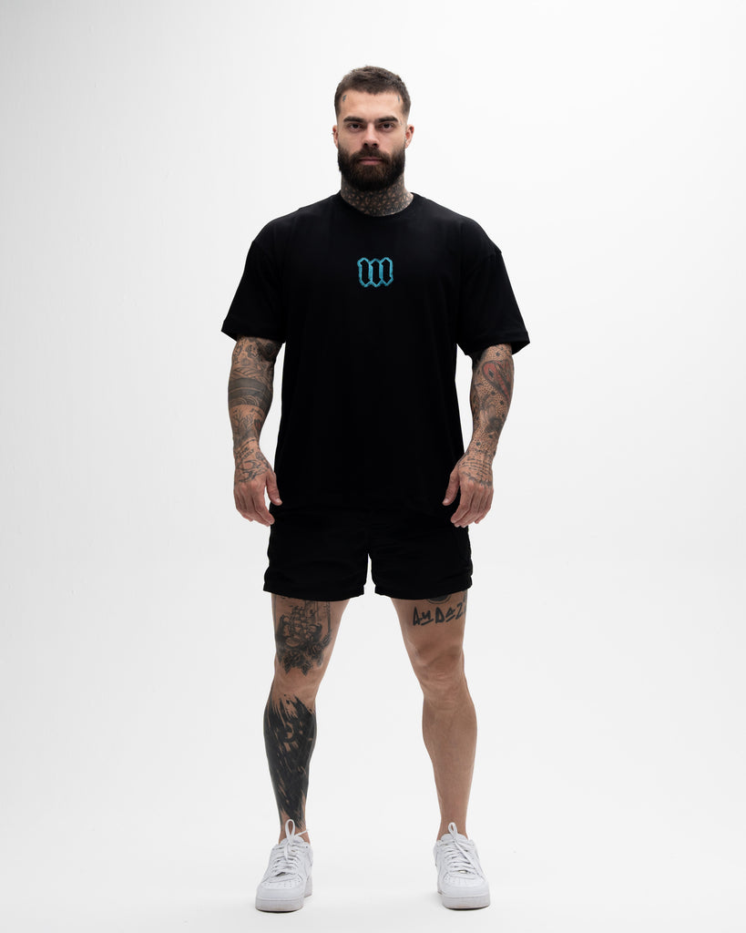 Camiseta <strong>Oversized Treino </strong>Mith X Superman Space Logo Preto