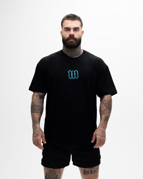 Camiseta <strong>Oversized Treino </strong>Mith X Superman Space Logo Preto