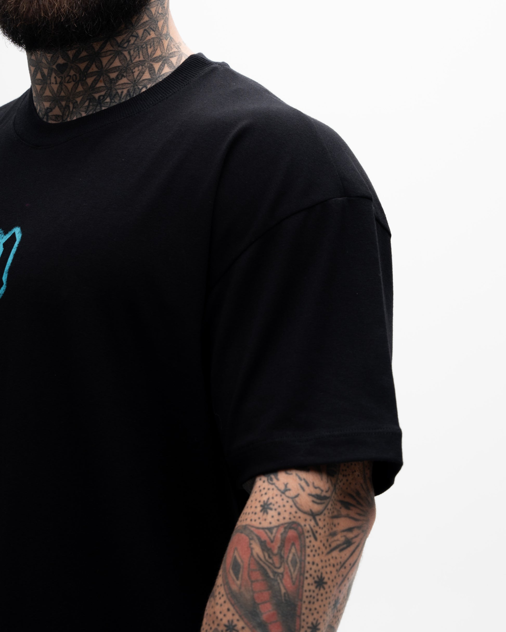 Camiseta <strong>Oversized Treino </strong>Mith X Superman Space Logo Preto