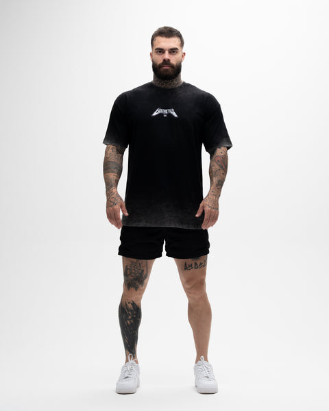 Camiseta <strong>Oversized Estonada Premium</strong> Mith X Superman Metalica Preto