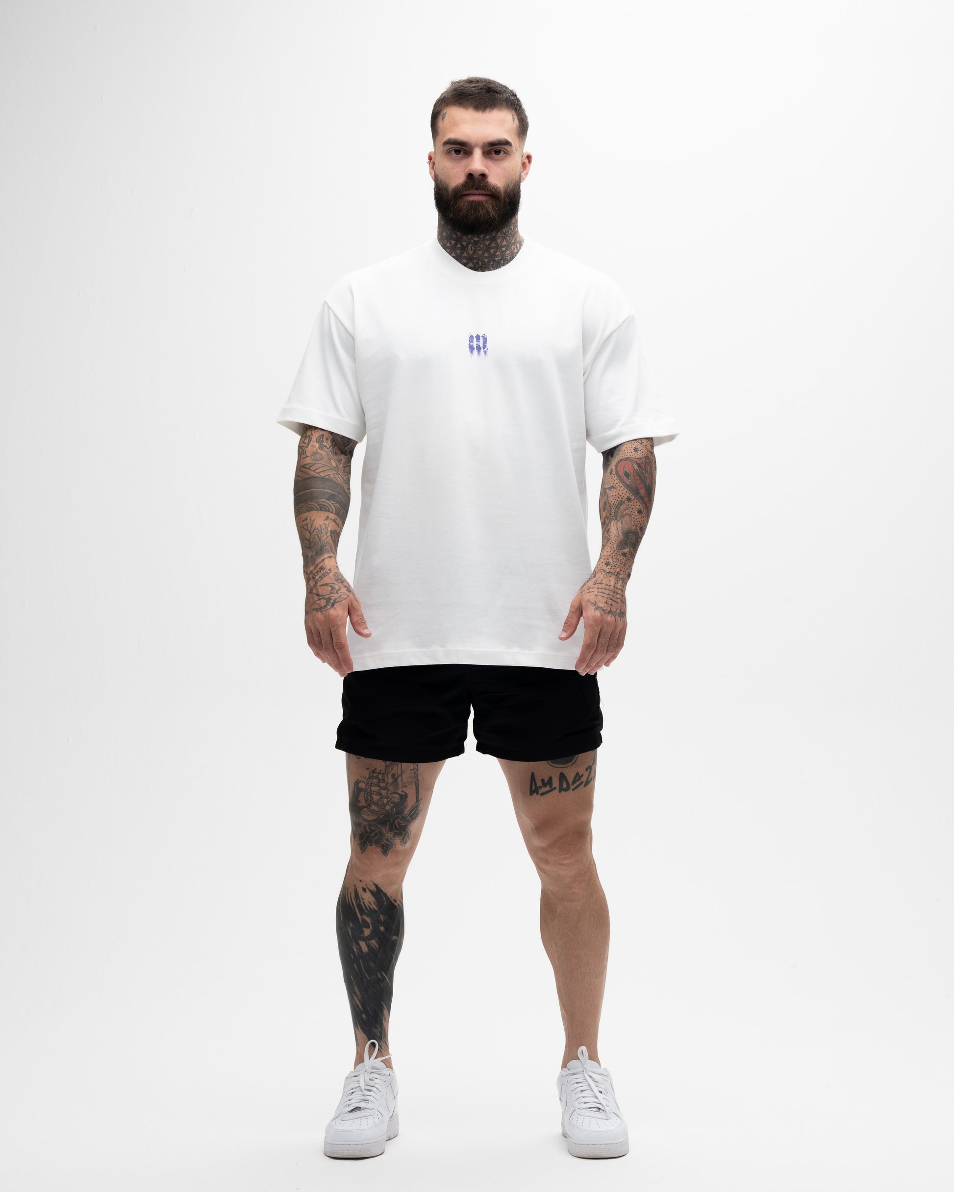 Camiseta <strong>Oversized Heavy </strong>Mith X Superman Paint Logo Off White