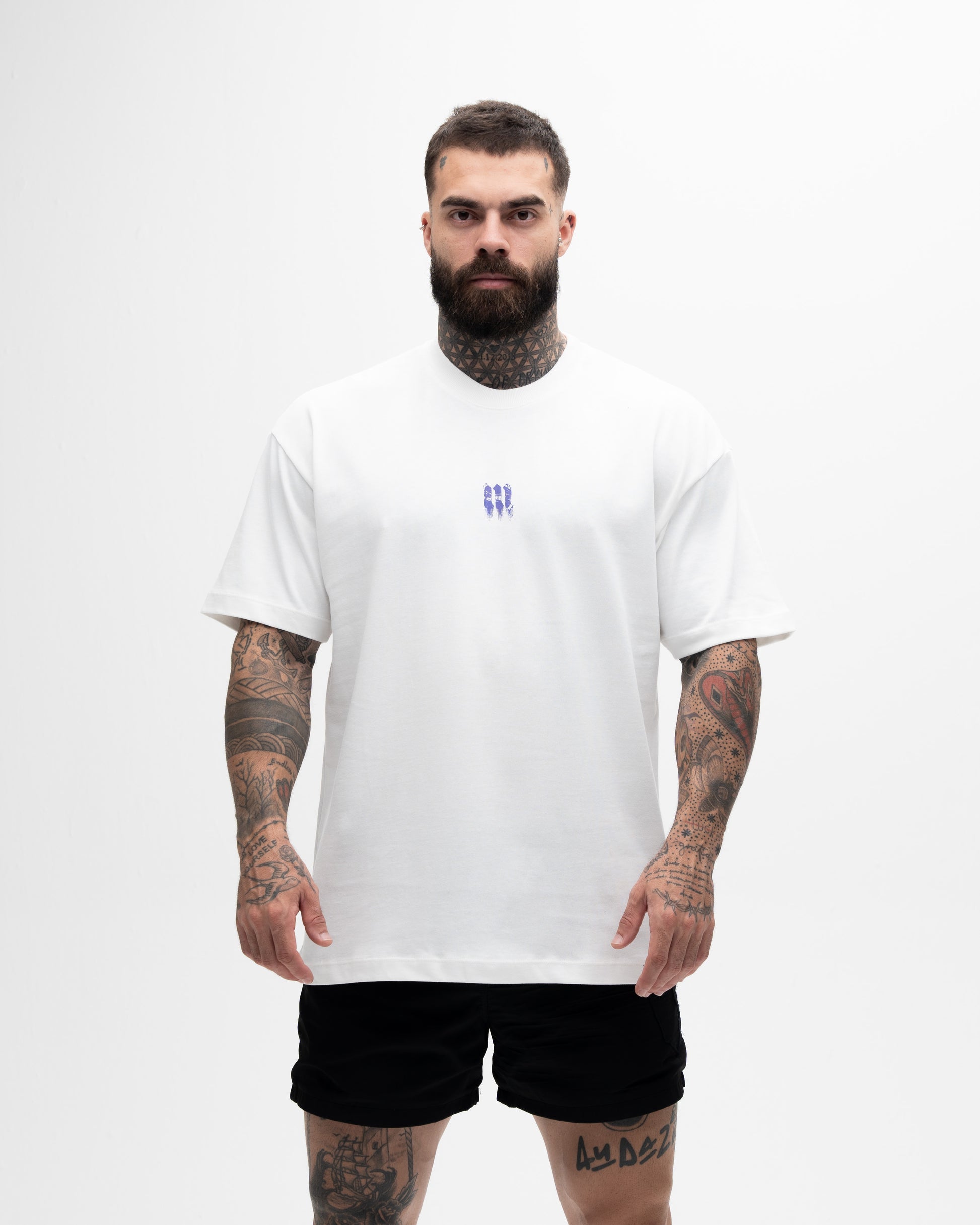 Camiseta <strong>Oversized Heavy </strong>Mith X Superman Paint Logo Off White