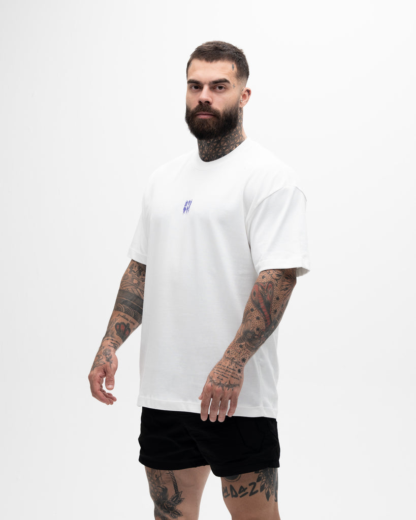 Camiseta <strong>Oversized Heavy </strong>Mith X Superman Paint Logo Off White