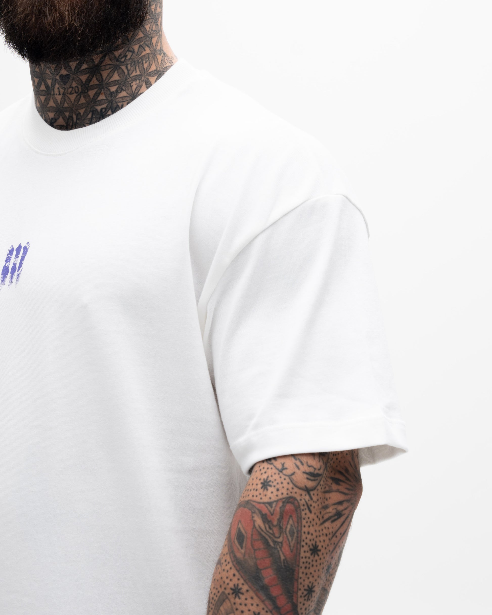 Camiseta <strong>Oversized Heavy </strong>Mith X Superman Paint Logo Off White