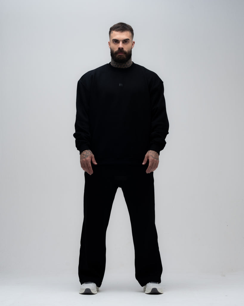 Blusa de Moletom Gola Careca Mith Nation Preto