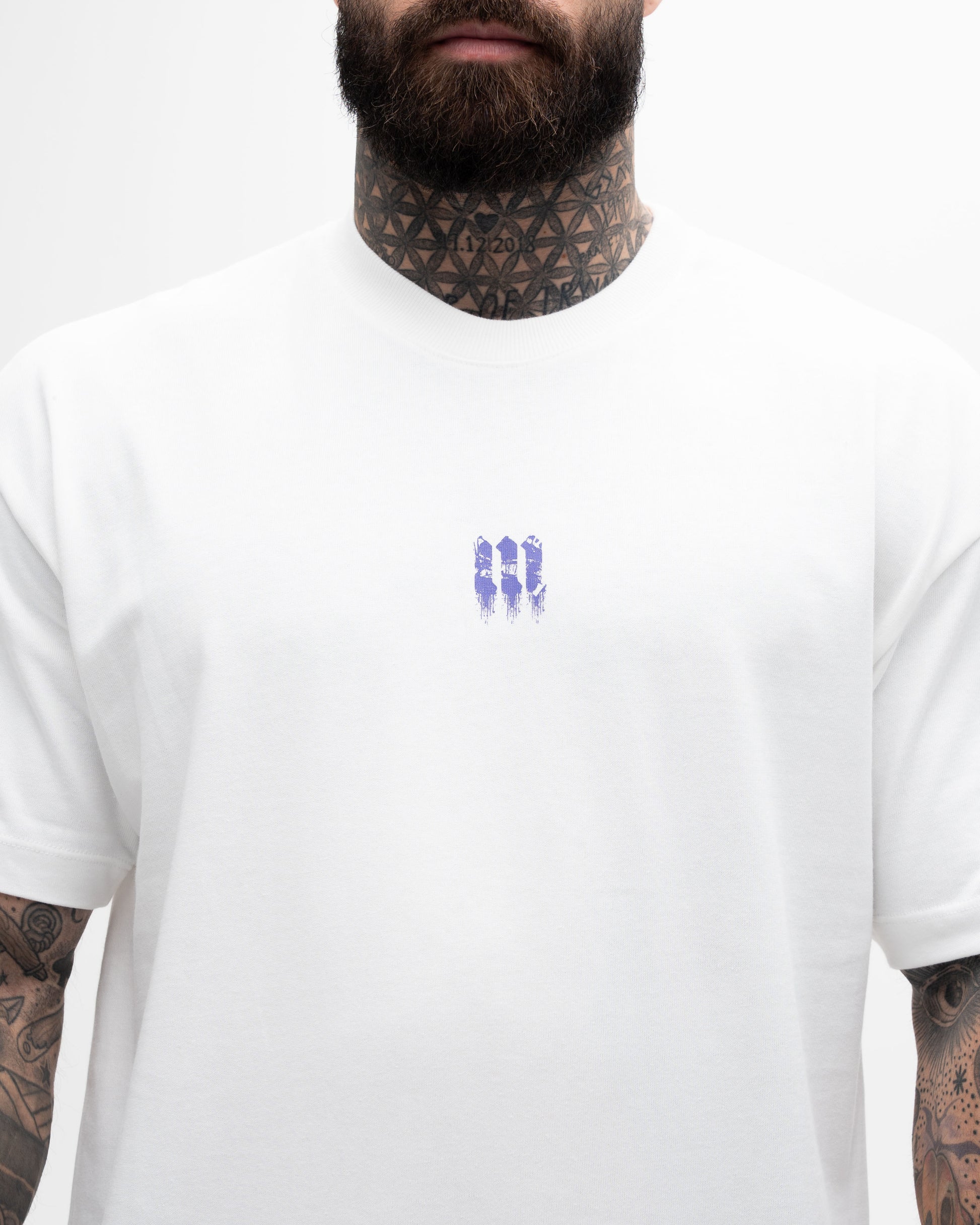 Camiseta <strong>Oversized Heavy </strong>Mith X Superman Paint Logo Off White