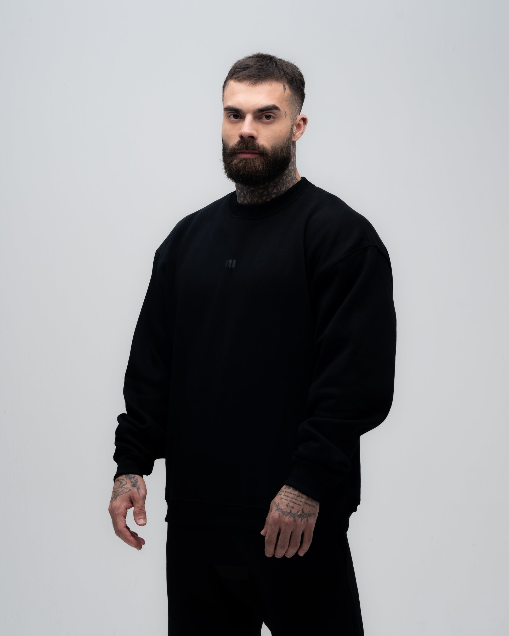 Blusa de Moletom Gola Careca Mith Nation Preto