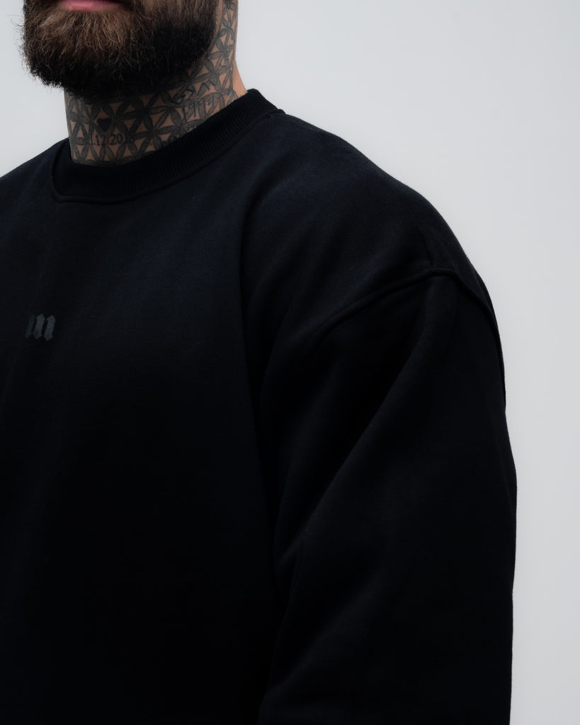 Blusa de Moletom Gola Careca Mith Nation Preto