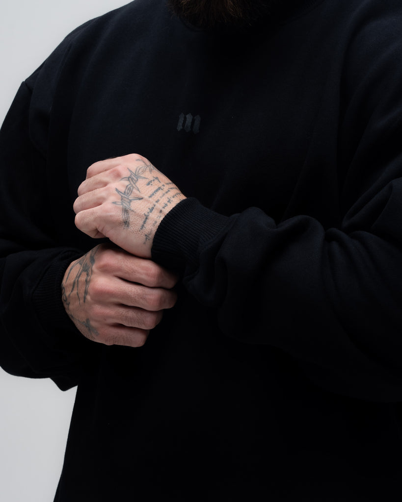Blusa de Moletom Gola Careca Mith Nation Preto