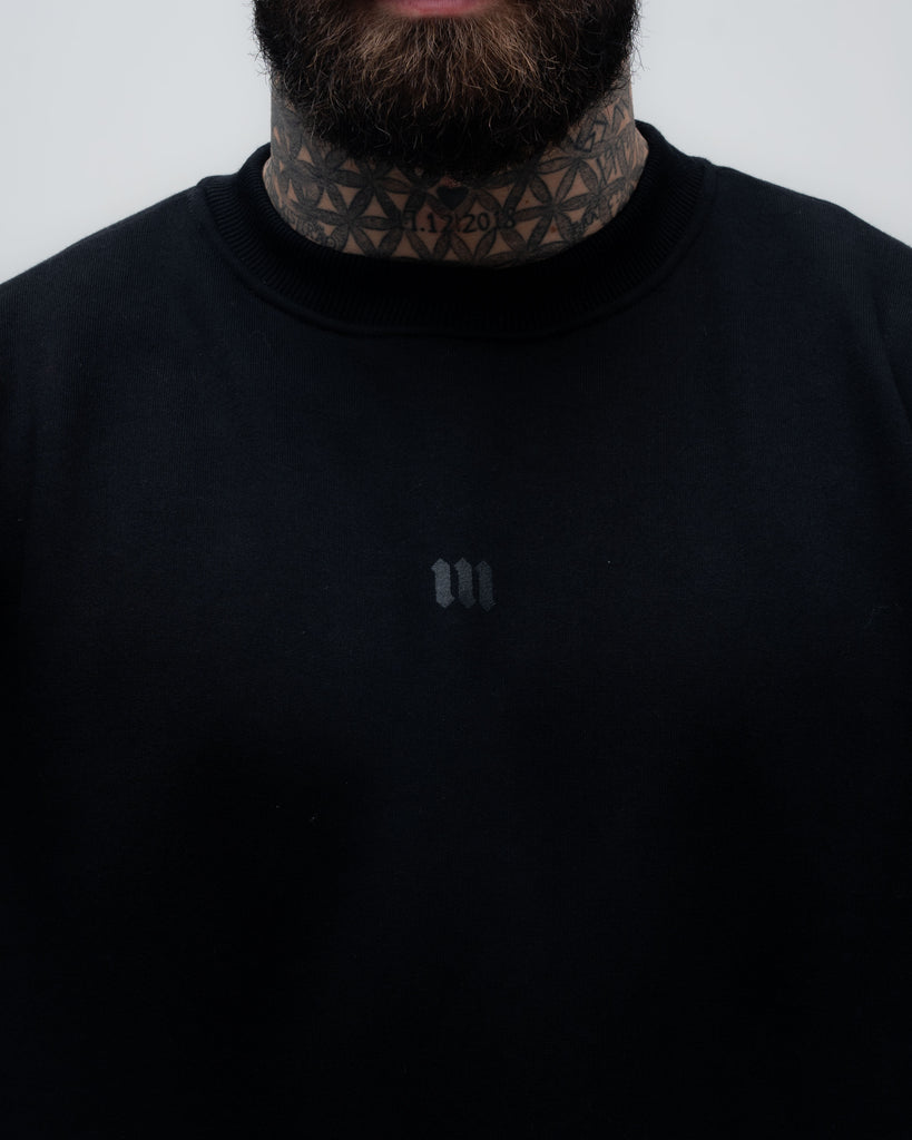Blusa de Moletom Gola Careca Mith Nation Preto