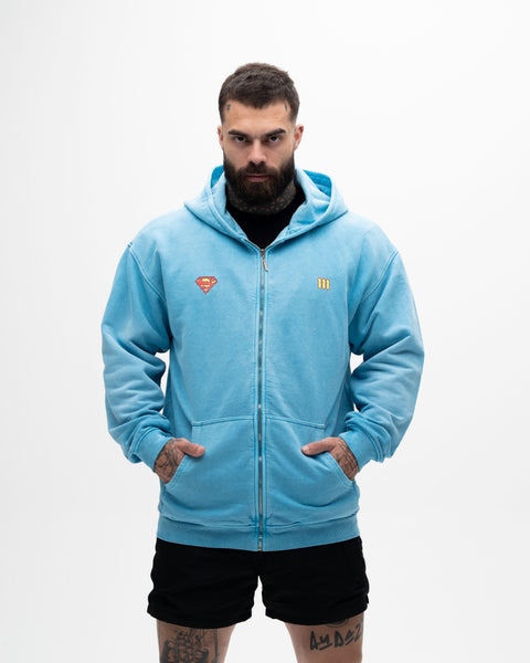 Jaqueta de <strong>Moletom Jateada </strong>Mith X Superman Azul