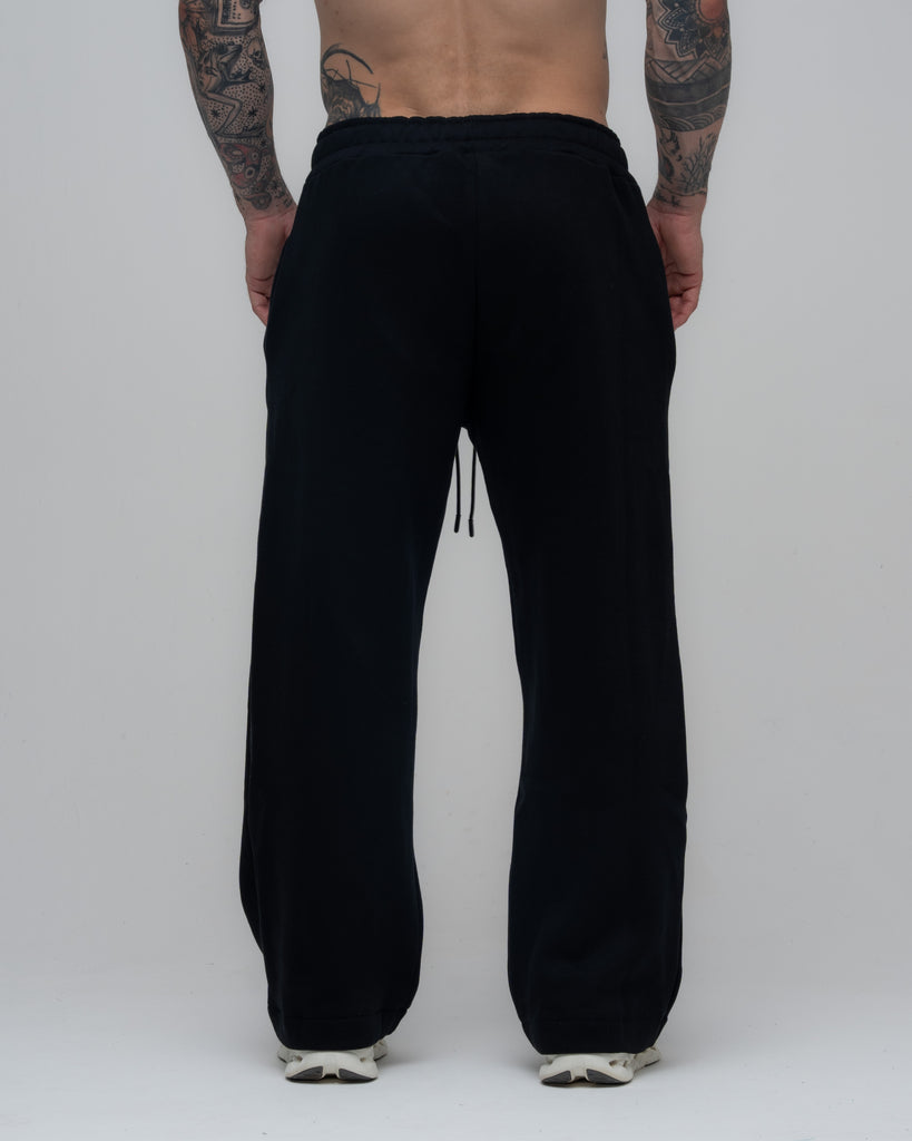 Calça de Moletom Oversized Mith Nation Label Preto