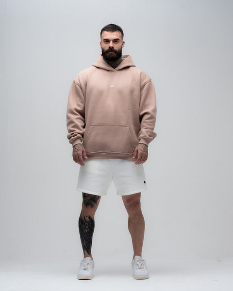 Blusa de Moletom Oversized Capuz Mith Nation Bege