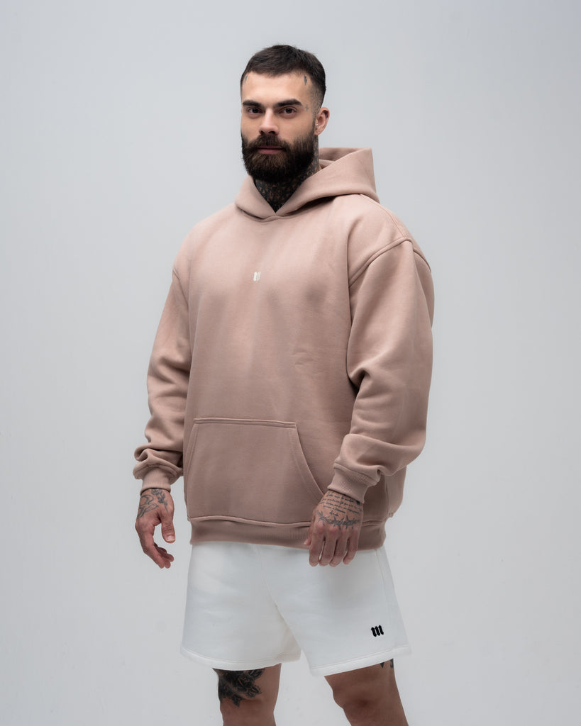 Blusa de Moletom Oversized Capuz Mith Nation Bege