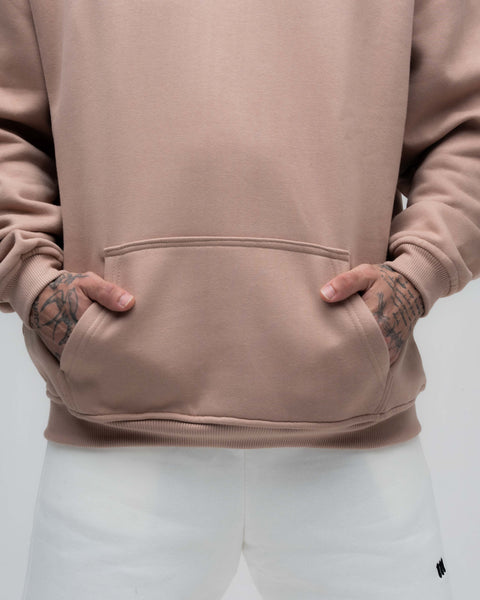 Blusa de Moletom Oversized Capuz Mith Nation Bege