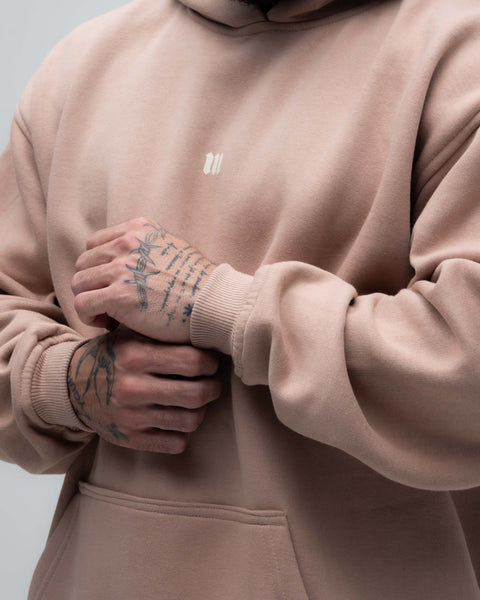 Blusa de Moletom Oversized Capuz Mith Nation Bege