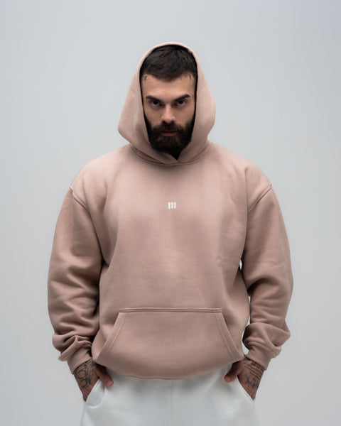 Blusa de Moletom Oversized Capuz Mith Nation Bege