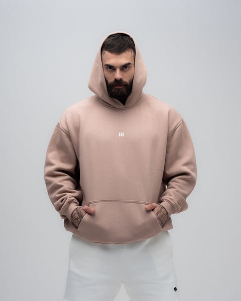 Blusa de Moletom Oversized Capuz Mith Nation Bege