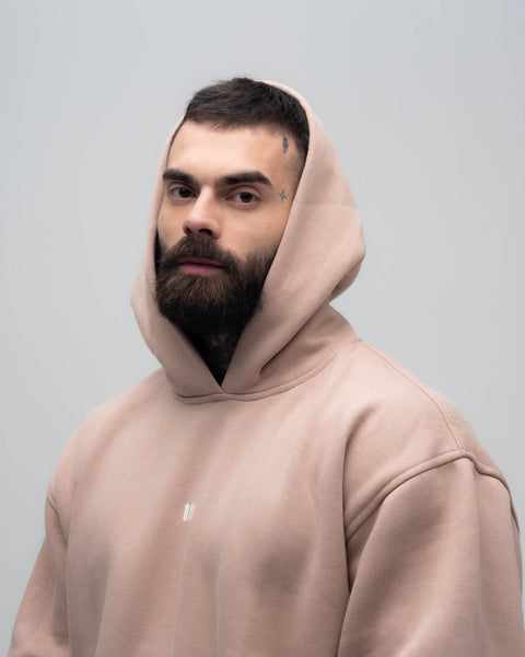 Blusa de Moletom Oversized Capuz Mith Nation Bege