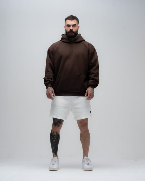 Blusa de Moletom Oversized Capuz Mith Nation Marrom